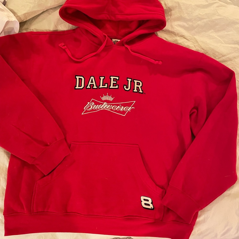 Budweiser hoodie with Dale Jr. detail! Super cute and trendy!!